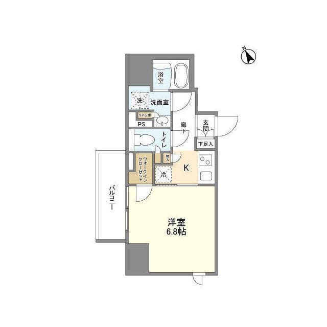 シェフルール新御徒町Ⅱ 0401 間取り図