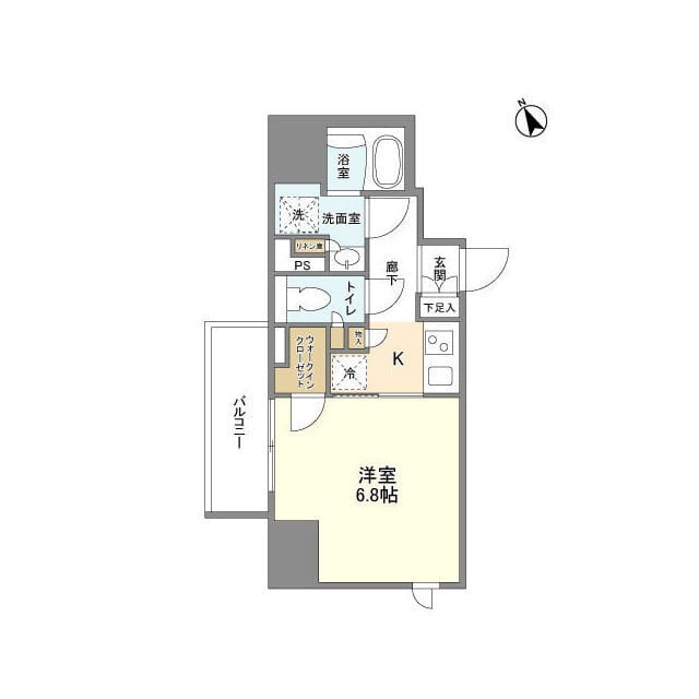 シェフルール新御徒町Ⅱ 1101 間取り図