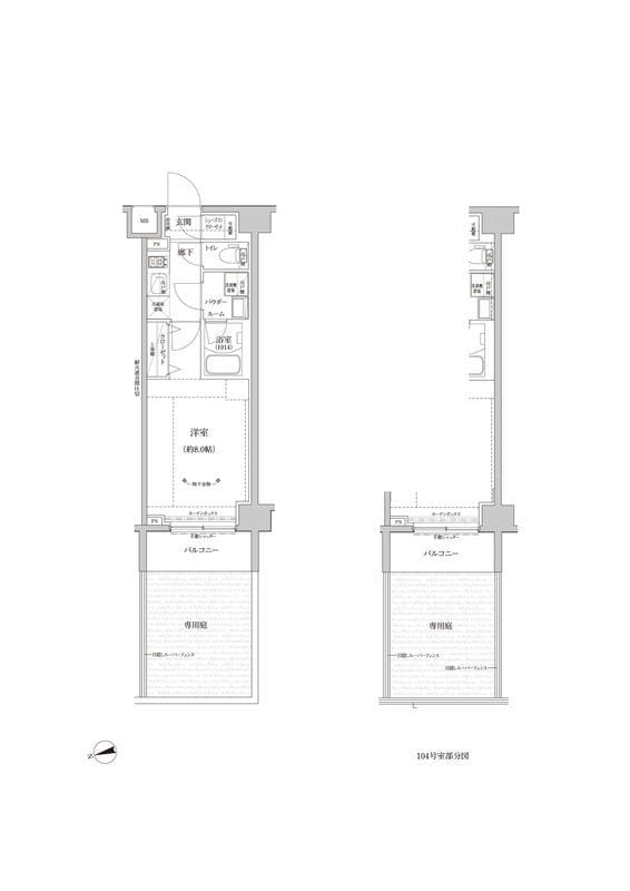 RELUXIA GRANDE 川崎 104 間取り図