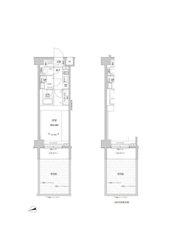 RELUXIA GRANDE 川崎 105 間取り図