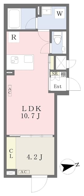 Reve Residence 代々木 103 間取り図