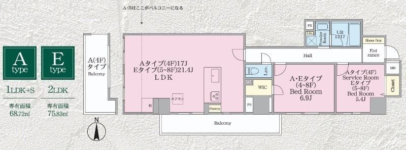 クロスゲート青葉台 504 間取り図