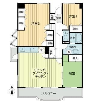 チェリーガーデン2号棟 0411 間取り図