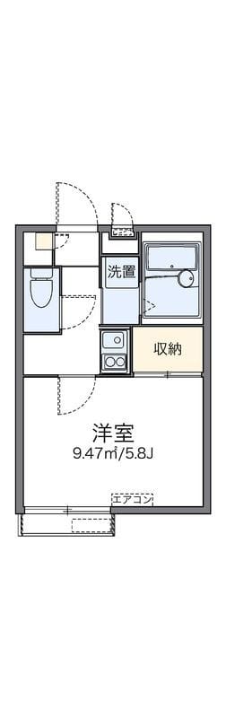 レオパレスなでしこ 202 間取り図