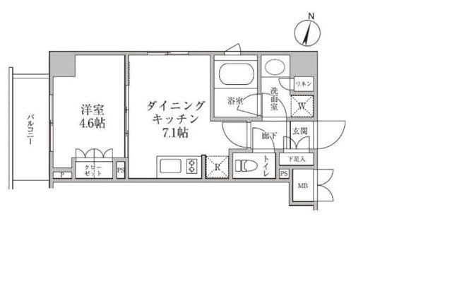 レジディア神楽坂Ⅱ 0304 間取り図