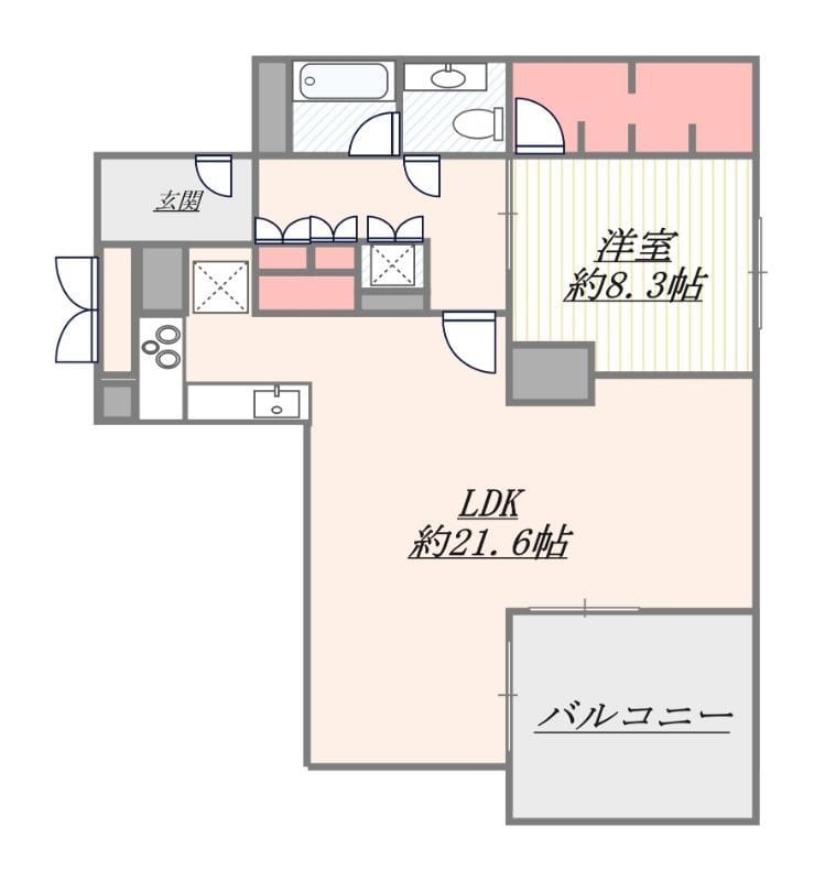 ペアシティ・ルネッサンス 7F 間取り図