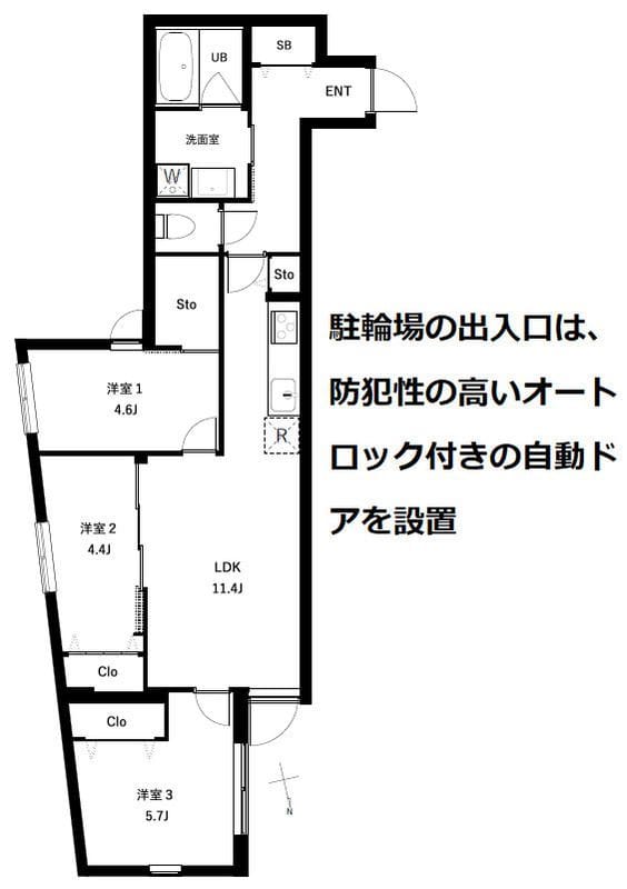 COEUR BLANC西荻窪 102 間取り図