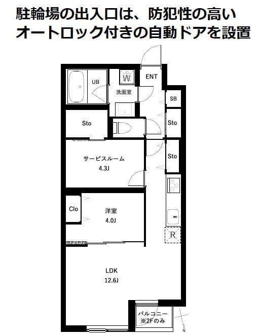 COEUR BLANC西荻窪 203 間取り図