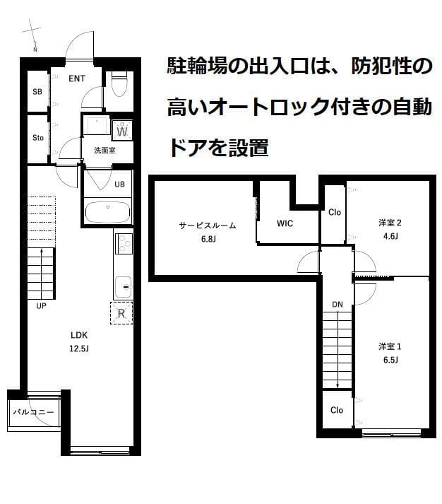 COEUR BLANC西荻窪 303 間取り図