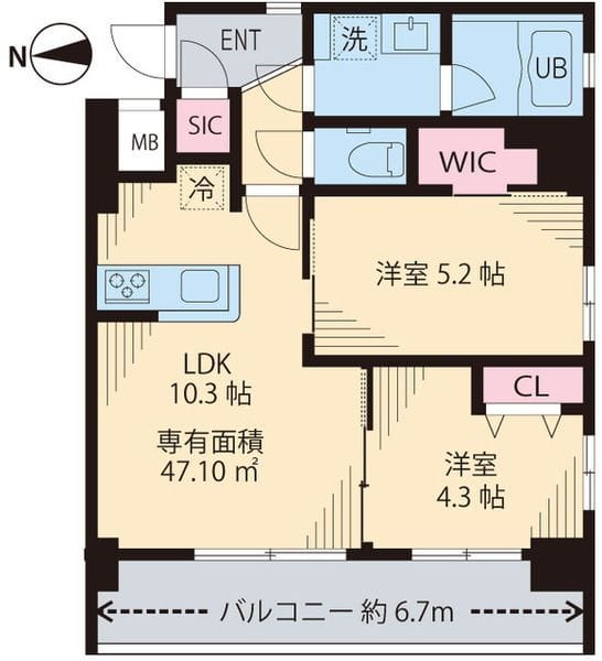 Mia Casa Ⅰ 301 間取り図