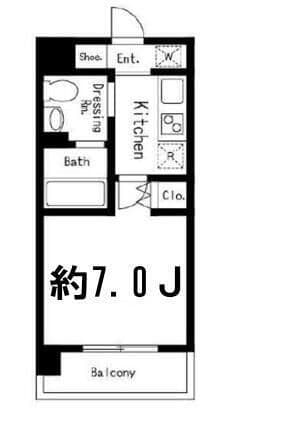 ドゥーエ西大島Ⅱ 710 間取り図