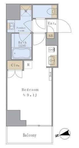Brillia ist 赤羽 301 間取り図