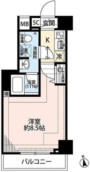 プレール・ドゥーク練馬中村橋 102 間取り図