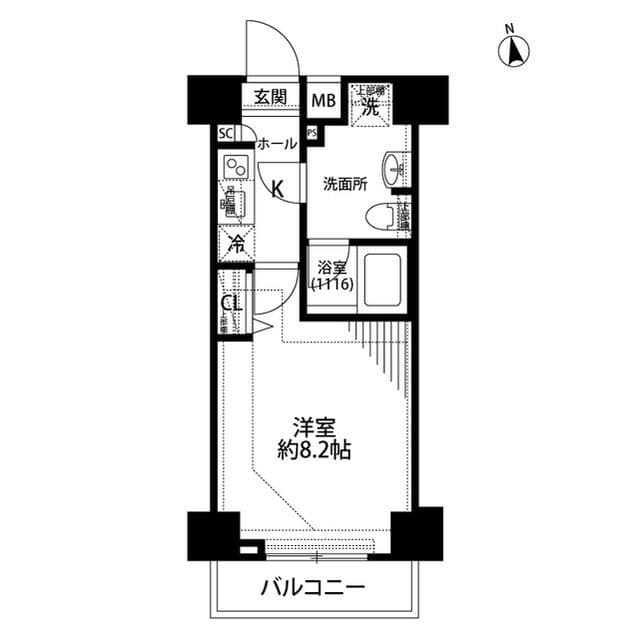 プレール・ドゥーク練馬中村橋 505 間取り図