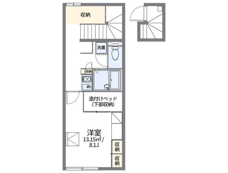 レオパレスKAWASHI Ⅱ 201 間取り図