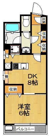 ロイヤル大山 508 間取り図