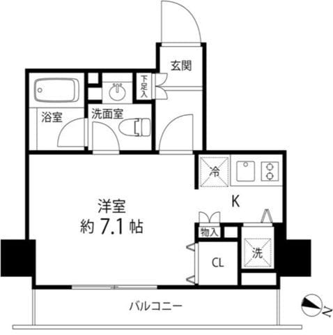 麻布十番レジデンス 502 間取り図