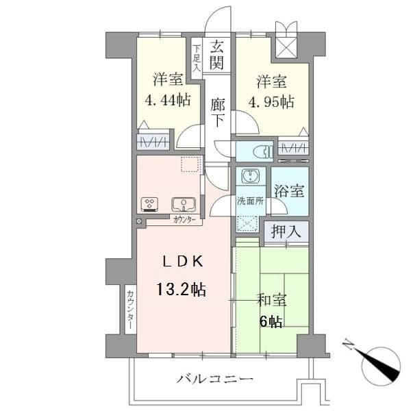 サンリヴァ隅田 803 間取り図