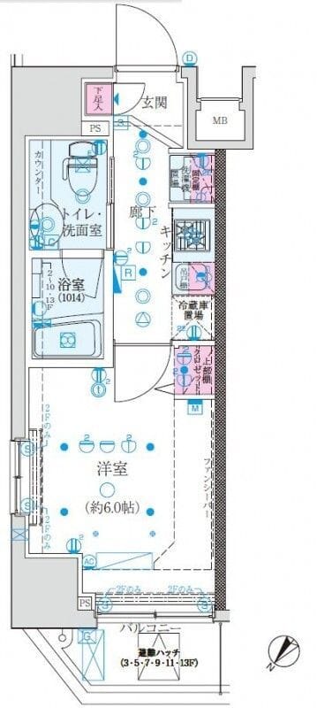 クレイシア巣鴨駅前 304 間取り図