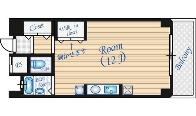 パール・ハイムTWO 217 間取り図