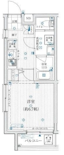 リライア烏山 401 間取り図