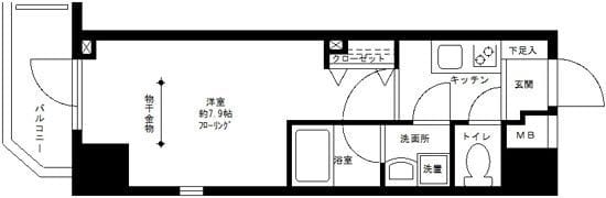 プライムアーバン白山 803 間取り図