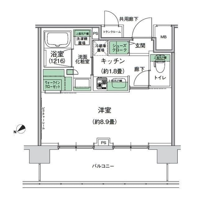 スタイリオ梶が谷 402 間取り図