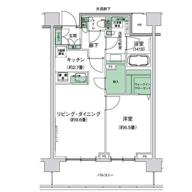 スタイリオ梶が谷 509 間取り図