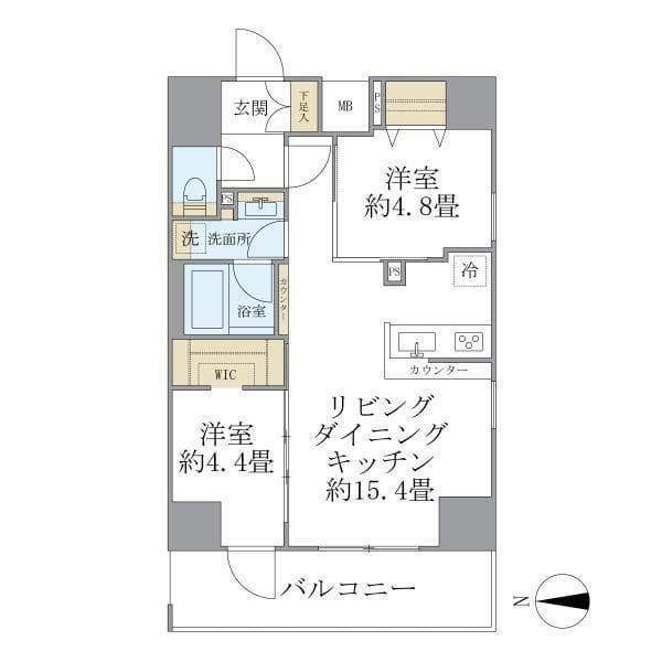 デュオフラッツ葛西 805 間取り図