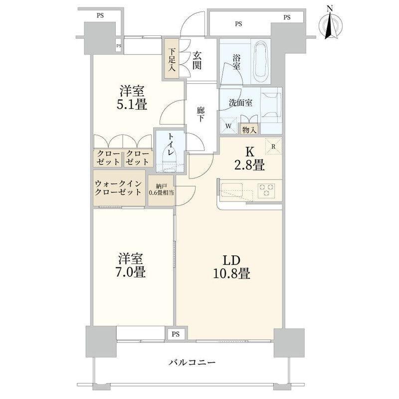 ベイクレストタワー 2110 間取り図