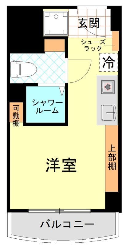 ユニハイツ勝どき 502 間取り図