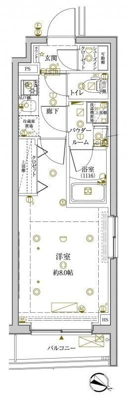 クレイシアIDZ学芸大学 307 間取り図