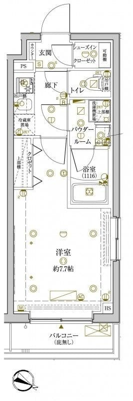 クレイシアIDZ学芸大学 505 間取り図