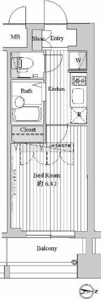 ドゥーエ練馬Ⅱ 802 間取り図