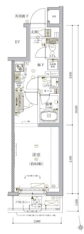 ARCOBALENO TORITSUKASEI 0301 間取り図