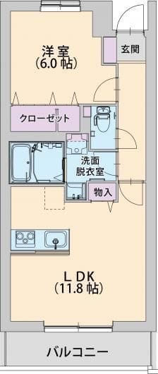 パラッツォ淵野辺Ⅲ 102 間取り図