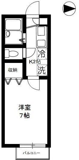 フレア・プランドールB 206 間取り図
