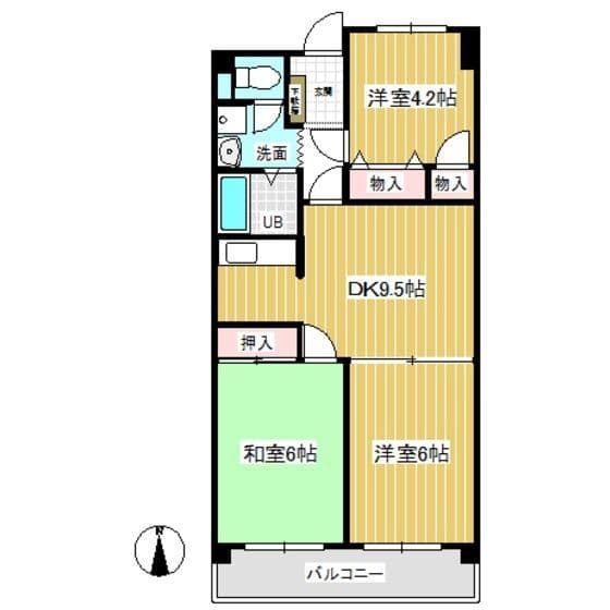 清水山第1パークハイツ 0207 間取り図