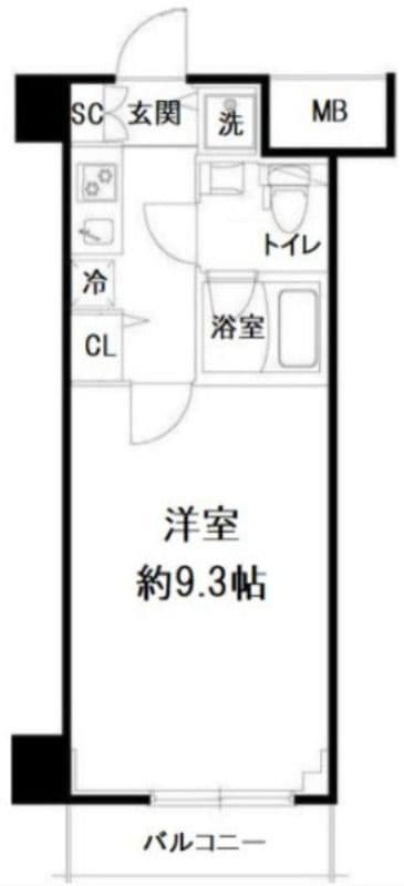 ログ都庁前 203 間取り図