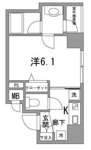 KRレジデンス 402 間取り図