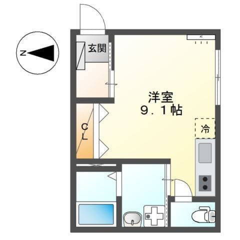 Nestle大森西Ⅲ 201 間取り図