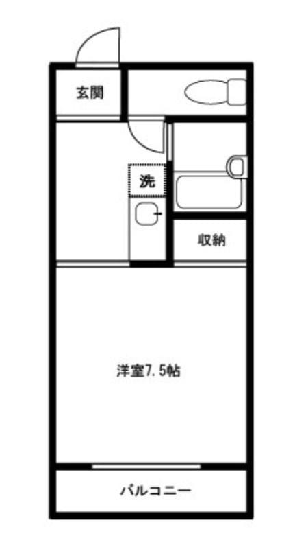 アパートメントカヤ中原 313 間取り図