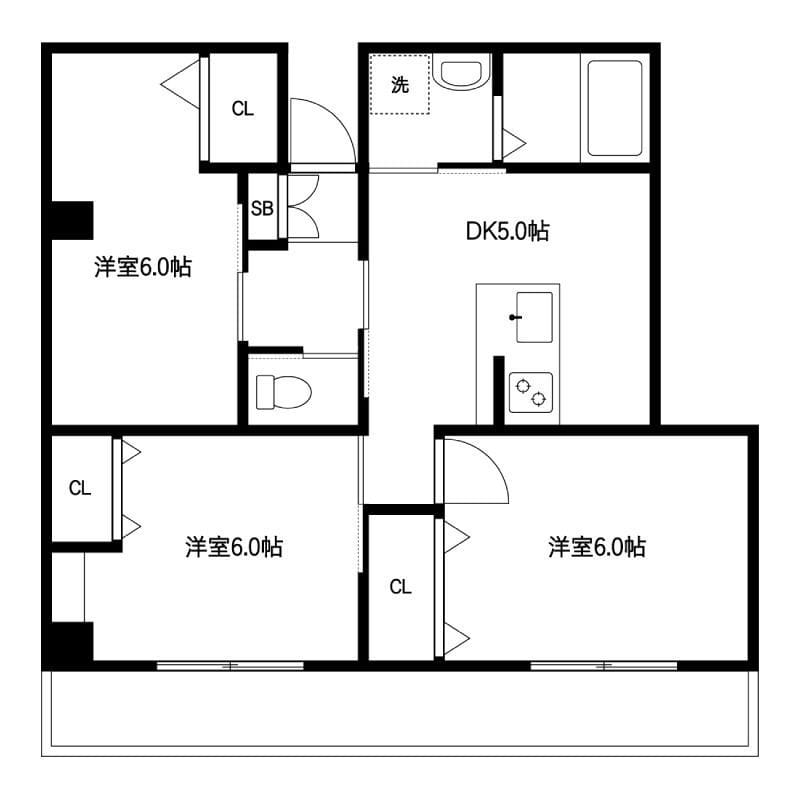 山一宮城ステーツ 104 間取り図