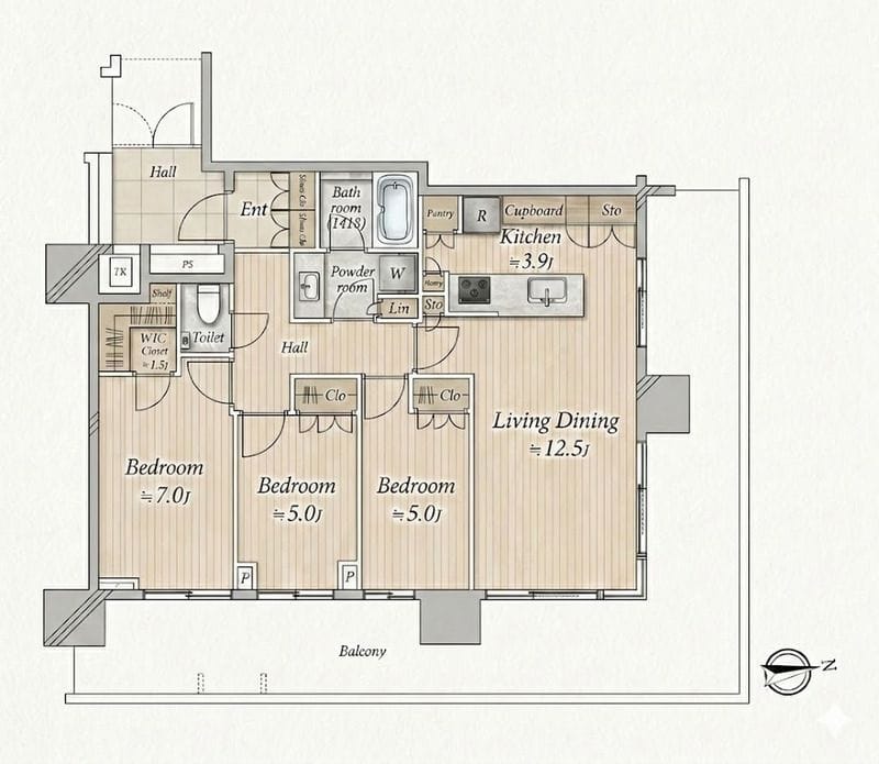 HARUMI FLAG SUN VILLAGE T棟 T 2213