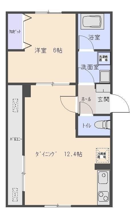 新井2丁目マンション 301 間取り図