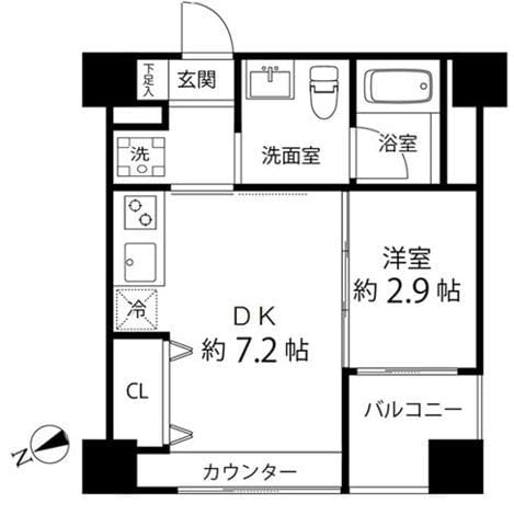 ハイリーフ上野 1003 間取り図