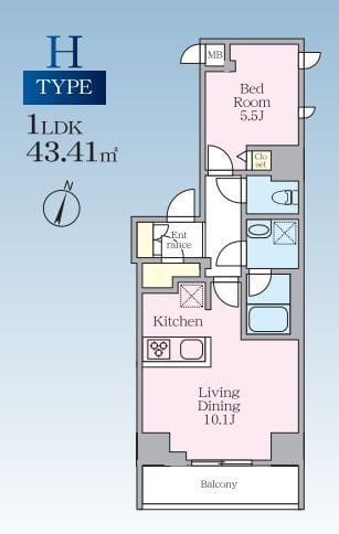 S-RESIDENCE板橋大山clair 105 間取り図