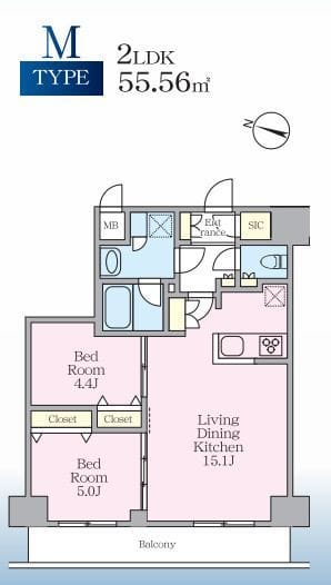 S-RESIDENCE板橋大山clair 203 間取り図