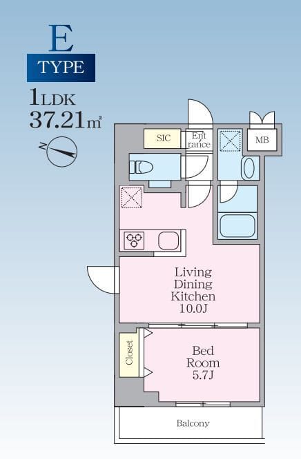 S-RESIDENCE板橋大山clair 217 間取り図