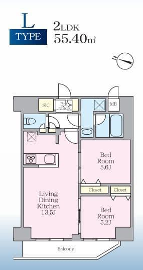 S-RESIDENCE板橋大山clair 602 間取り図